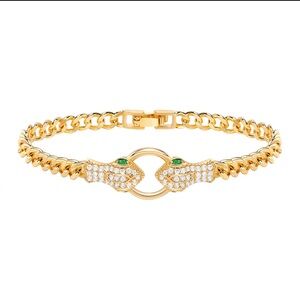 Elegant Gold and Green Bracelet